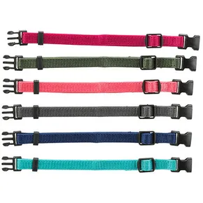 Nylon azonosító nyakörv csomag kölyökkutyáknak M-L 22-35cm/10mm, fuchs, szürke, mod, khaki, korall,